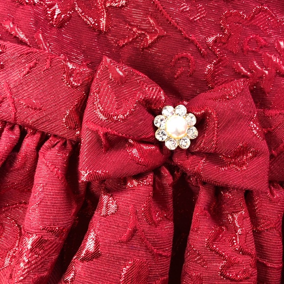 Red Rare Editions Knee Length Formal A-Line Baby Dress Size 18 mos (months) - Picture 4 of 11